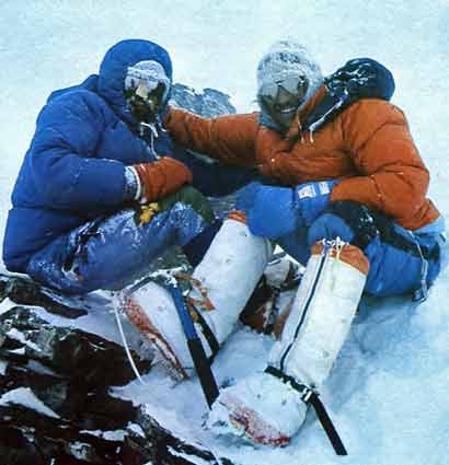 
Lhotse Shar First Ascent - Josef Rakoncaj on Lhotse Shar Summit May 21, 1984 - Zabudnina Everest book
